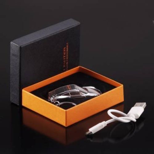 🥉☄️USB Rechargeable Mini Sport Car Shape Metal Windproof Key Chain Lighter🏑