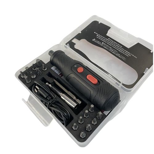 Electric Screwdriver Rechargeable Household Hand Self - Integrated Mini Lithium Electric Driver Set DIY 220v 1 Years 14.5*9*4cm