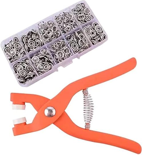 🔥♥️200 Pcs - Metal Snap Buttons with Fastener Pliers Tool Kit
