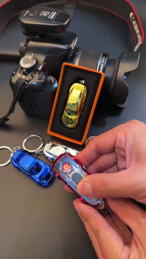 🥉☄️USB Rechargeable Mini Sport Car Shape Metal Windproof Key Chain Lighter🏑