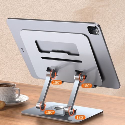 🔥🔥🚀Best Selling Aluminum Alloy 360 Rotation Portable Foldable Laptop Stand Adjustable Height Metal Stand for Laptop and Tablet