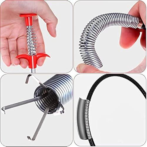 🔥🔥Bendable Hose Pick up Reacher for Kitchen Sink Drains Toilet Hair Remover Tool Soft Grabber Claw Drain Clog Remover