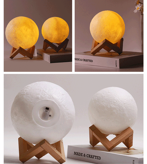 🔥🔥🔥🔥Hot Selling Night Light 3D Printing Moon Lamp Kids Children 8cm for Bedroom Table Lamps Home Decor Luxury Lights Decoration