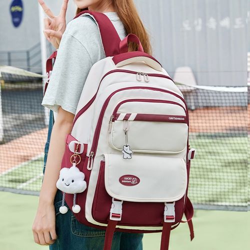 🔥🔥🚀Large size backpack unique shoulder bag fresh and sweet school bag fashion casual laptop backpack large capacity school bag fashionable popular large capacity school school bag lightweight durable