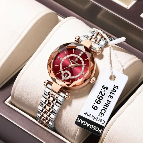 🔥🔥POEDAGAR Luxury Watch For Woman High Quality Diamond Ladies Quartz Watch Waterproof Date Stainless Steel Women Watches 🔥
