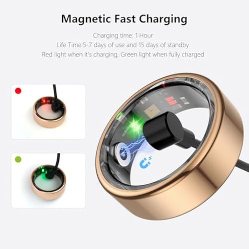 🔥🚀Smart Ring, No App Subscription, Wearable Fitness Tracker Ring, Pedometer Sleep Tracker Health Ring, 5ATM Waterproof Bluetooth Smart Rings, 5-7 Days Battery Life