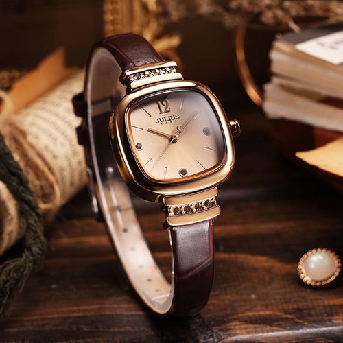 Student Small Square Watch Women's Square Watch Small Sugar Cube Quartz Watch