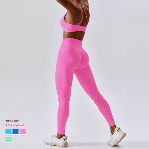 Quick Dry Summer Sexy Yoga Outfits Twist Front Backless Sports Bra Legging Gym Wear Yoga Set Women😍