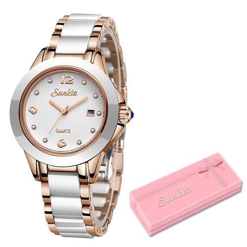💎💖Fashion Women's Ceramic Wrist Watch, Dress Watches, Stainless Steel, Waterproof