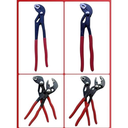 3-Piece Water Pump Pliers Set 7-Inch, 10-Inch, 12-Inch Plumbing Locking Pliers, Snap Button, Tongue and Groove Pliers Set