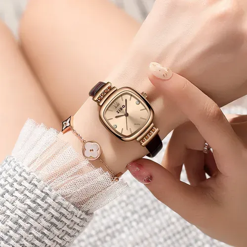 Student Small Square Watch Women's Square Watch Small Sugar Cube Quartz Watch