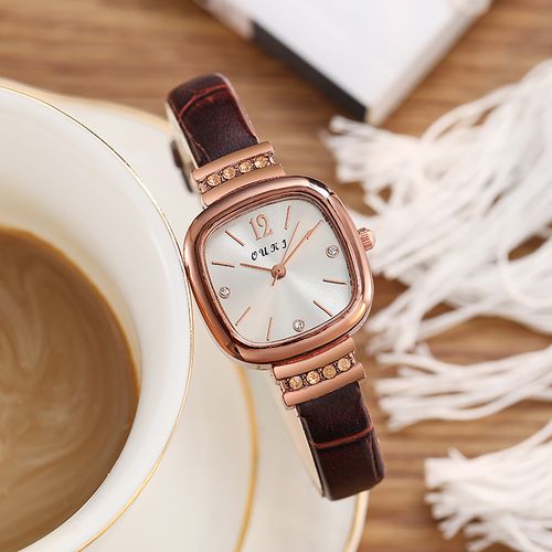 Student Small Square Watch Women's Square Watch Small Sugar Cube Quartz Watch