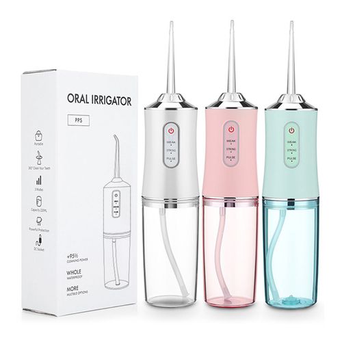 Portable Dental Water Flosser Oral Irrigator USB Rechargeable Water Floss Jet Tooth Pick 4 Tips 220ml Mouth washing machine