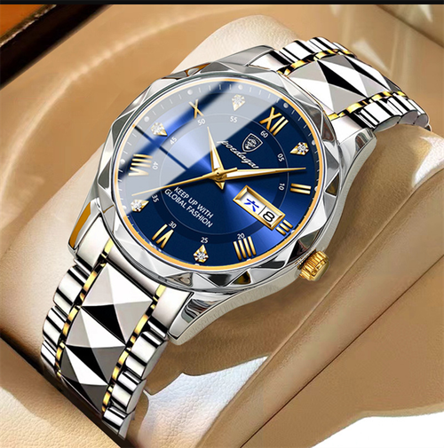 ⌚🔥Hot sale - POEDAGAR 615 Top Brand Luminous Hand Quartz Watch Men Fashion Business Calendar Watch Luxury Stainless Steel Watch