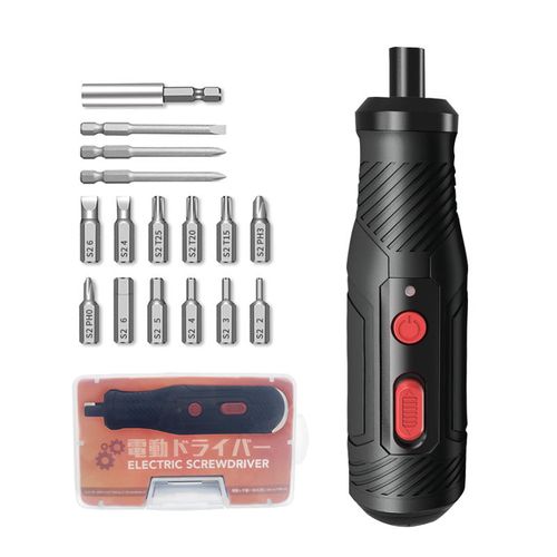 Electric Screwdriver Rechargeable Household Hand Self - Integrated Mini Lithium Electric Driver Set DIY 220v 1 Years 14.5*9*4cm