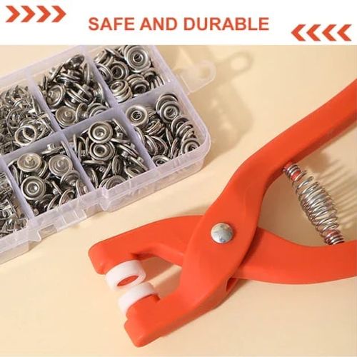 🔥♥️200 Pcs - Metal Snap Buttons with Fastener Pliers Tool Kit