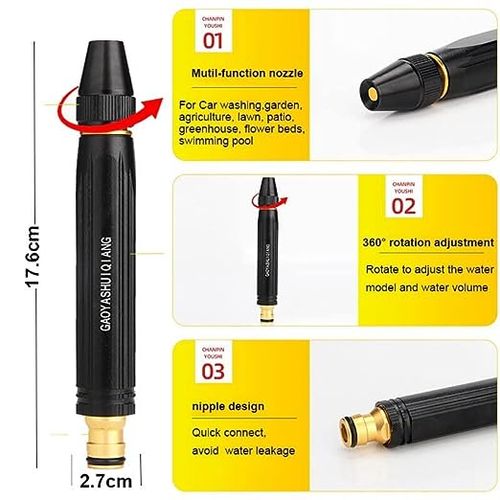 🔥🔥Summer Clearance🔥🔥--High Pressure Water Spray Gun Nozzle , Car & Bike Wash – Adjustable Nozzle Spray Water Gun, Water Jet Hose Nozzles Pipe For Gardening, Window Cleaning Water Nozzle, Gardening water sprayer gun