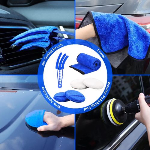 🔥🔥🚀Hot Sales 26 Pcs Car Detailing Brush Set Auto Washing Drill Cleaning Brush Set Car Cleaning Tools Kit