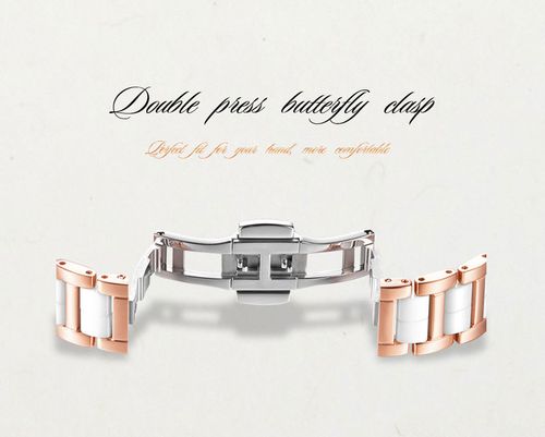 💎💖Fashion Women's Ceramic Wrist Watch, Dress Watches, Stainless Steel, Waterproof