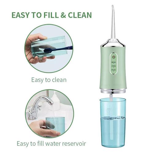 Portable Dental Water Flosser Oral Irrigator USB Rechargeable Water Floss Jet Tooth Pick 4 Tips 220ml Mouth washing machine