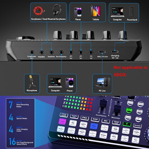 Live Digital Sound Card with DJ Mixer Effects