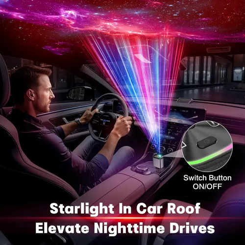 4 in 1 Retractable Car Charger with Starlight