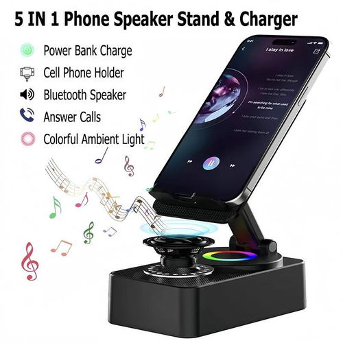Wireless Audio Bluetooth Speaker 5in1 Phone Holder