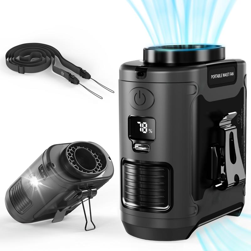 USB Rechargeable Waist Fan with Clip