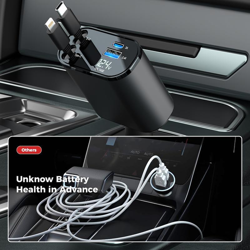 4-in-1 Retractable Car Charger,