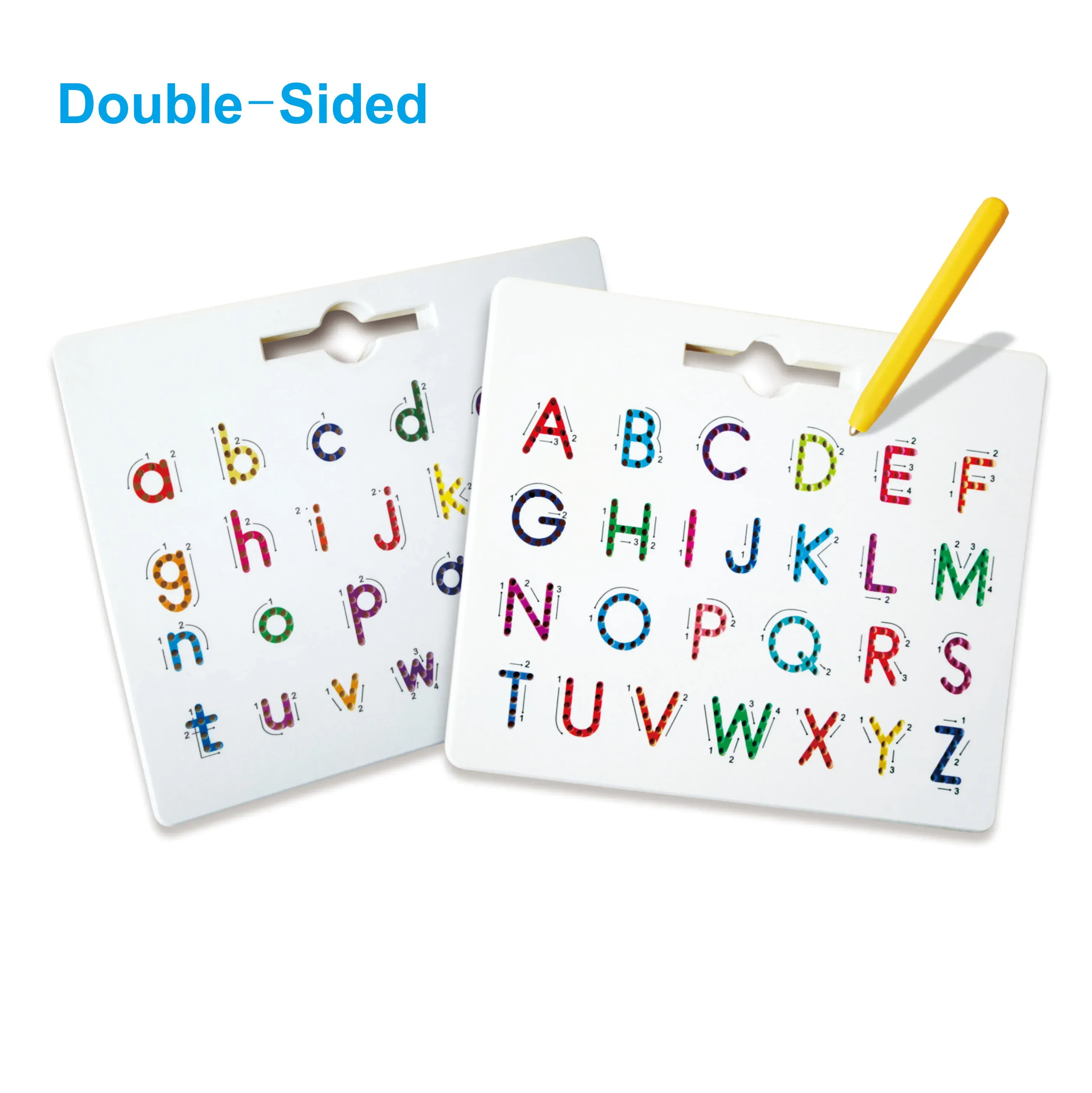 Drop Shipping ABS Letters Practicing Board Double-Sided Alphabet Tracing Tool Learning to Write ABC Educational Toy