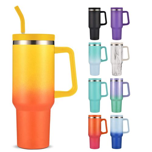Hot Sale Portable Large Capacity Water Cup 40oz Tumbler With Handle Vacuum Travel Mug 304 Double Stainless Steel Cups