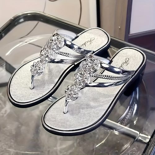 Diamond floral pattern hollow flip flops slippers X0021👡👠👡👠