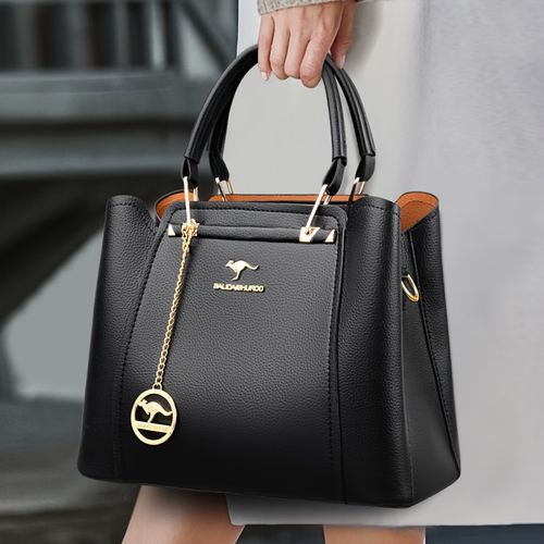 One-shoulder women's bag 2025 new Tote middle-aged handbag versatile atmospheric and fashionable mother imitation leather crossbody bag B0005👜👠👡👜