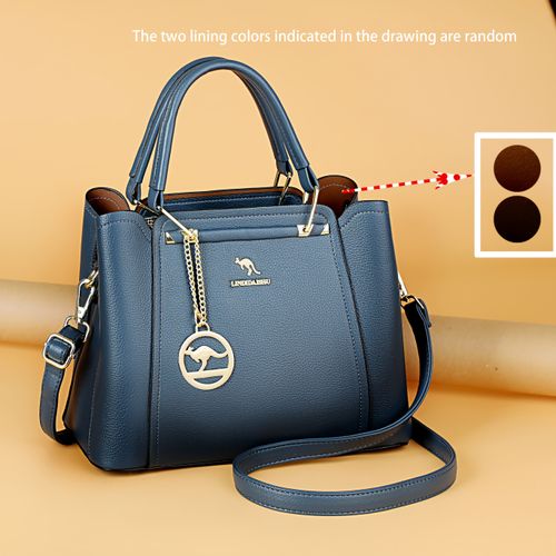 One-shoulder women's bag 2025 new Tote middle-aged handbag versatile atmospheric and fashionable mother imitation leather crossbody bag B0005👜👠👡👜