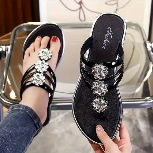 Diamond floral pattern hollow flip flops slippers X0021👡👠👡👠