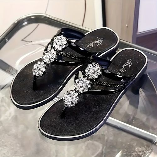 Diamond floral pattern hollow flip flops slippers X0021👡👠👡👠