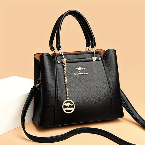 One-shoulder women's bag 2025 new Tote middle-aged handbag versatile atmospheric and fashionable mother imitation leather crossbody bag B0005👜👠👡👜