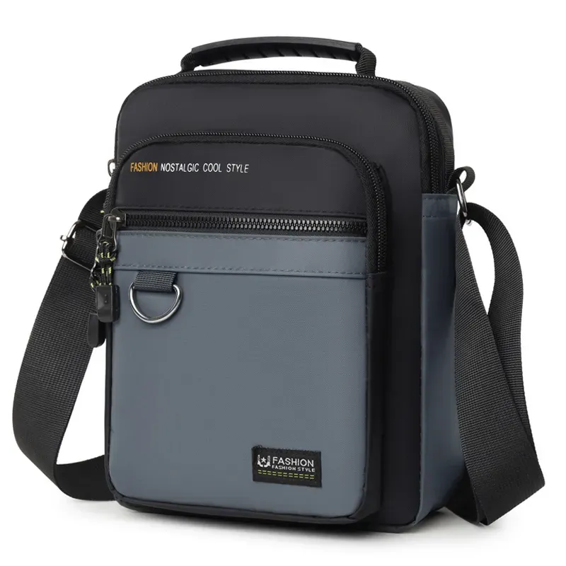 ZR752 New Fashion Men Crossbody Bag Briefcase Oxford Waterproof Portable Handbag Shoulder Chest Bag Business Work Messenger Bag