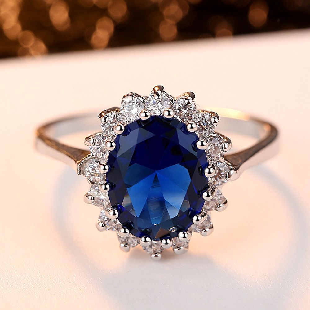 Micro inlaid zircon ring