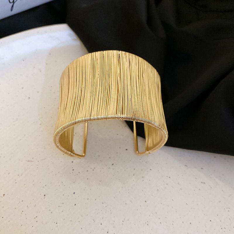 Cold style minimalist metal grid bracelet