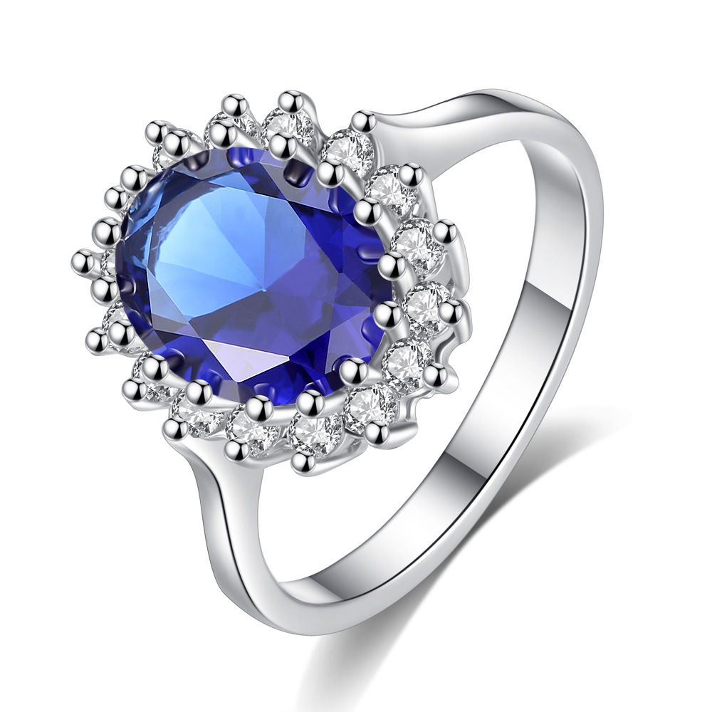 Micro inlaid zircon ring