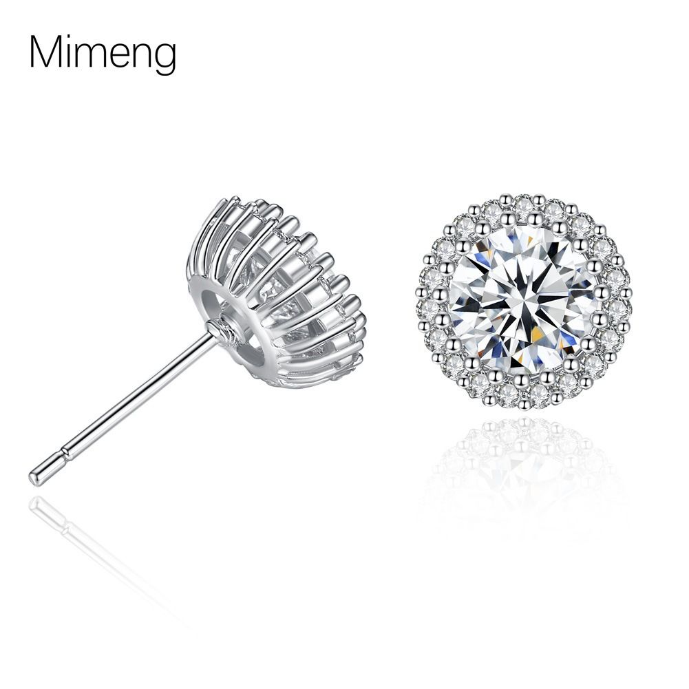 Crown zircon earrings