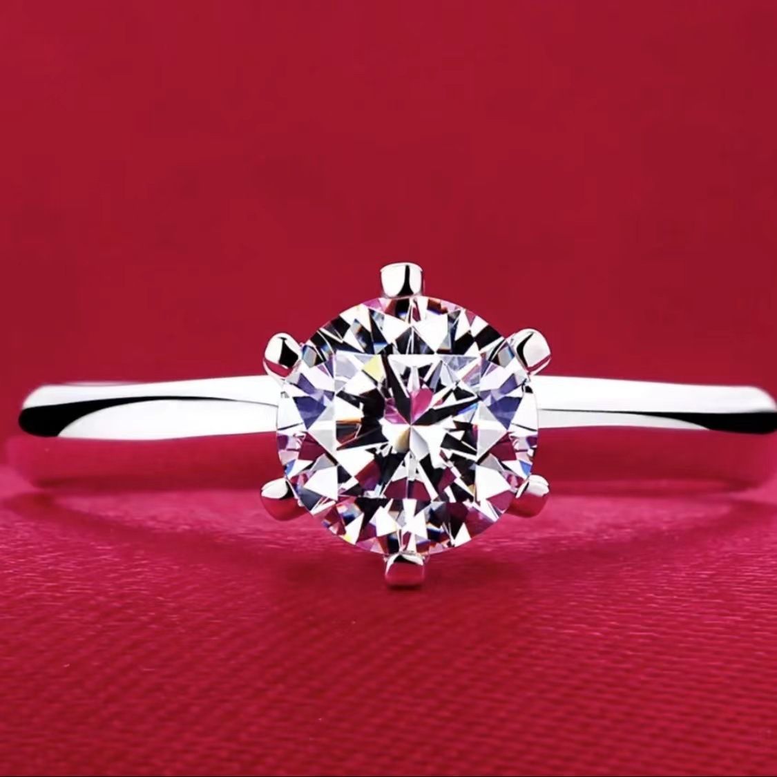Classic Six Claw Moissanite Ring