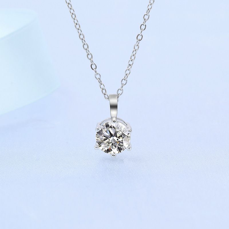 Six Claw Moissanite Necklace