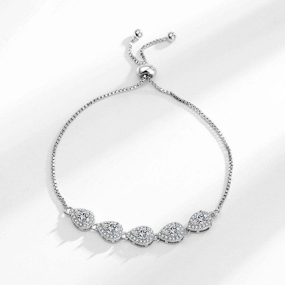 Light luxury sparkling diamond zircon bracelet
