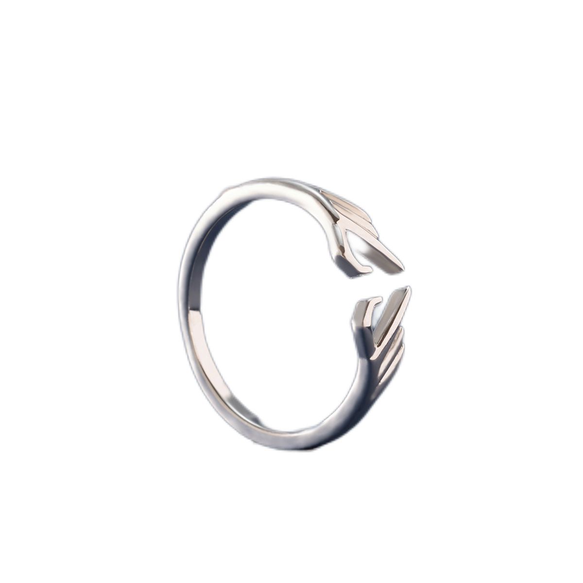 Copper inlaid zircon creative geometric opening ring