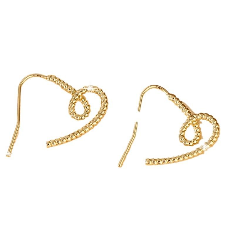 Metal heart-shaped earrings