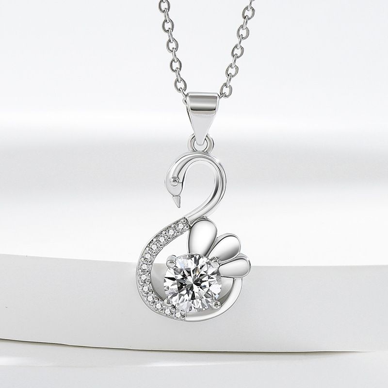 Little Swan Earrings and Necklace Two Piece Set