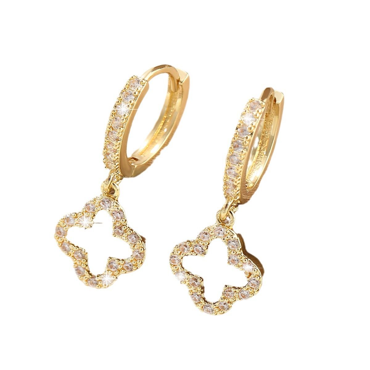 Fashionable hollow flower earrings