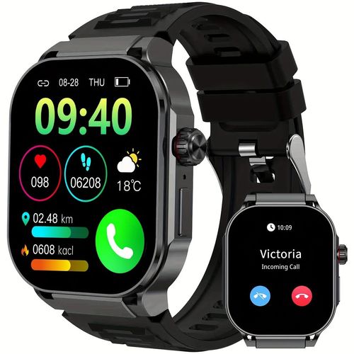 New smartwatch that supports phone calls, heart rate and blood pressure monitoring, features 123 workout modes, and offers an ultra-long battery life with a 400mAh battery
